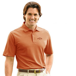 Monterey Club Microfiber matching knit collar Solid Short Sleeve Polo Shirt