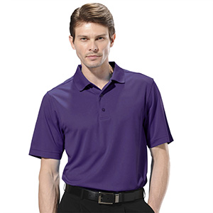 Monterey Club Solid matching knit collar Short sleeve Polo Shirt